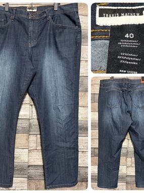 Travis Mathew Lightweight Jeans Men’s 40 Blue Denim (Hemmed 27 Inseam)